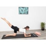 YOGA AND FITNESS MAT TPE ANTI-SLIP BLACK AND GREY ENERO FIT - Image 2