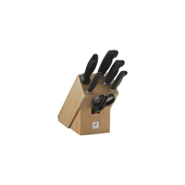 ZWILLING Four Star Knife Set 35066-000-0 (Knife Block, Scissors, Knife x 4, Knife Sharpener)