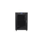 19" 15U 600x800 black LCD glass door rack cabinet Lanberg (Flat Pack) V2 - Image 2