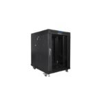 19" 15U 600x800 black LCD glass door rack cabinet Lanberg (Flat Pack) V2 - Image 3