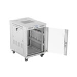 19" 15U 600x800 gray glass door LCD installation rack cabinet Lanberg (Flat Pack) V2 - Image 5