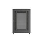 19" 22U 800x1200 black Lanberg floor-standing rack cabinet with perforated doors (flat pack) - Image 6