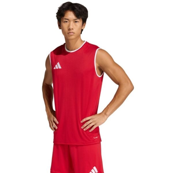 adidas Entrada 26 Sleeveless Jersey Mens T-Shirt Red KB3932
