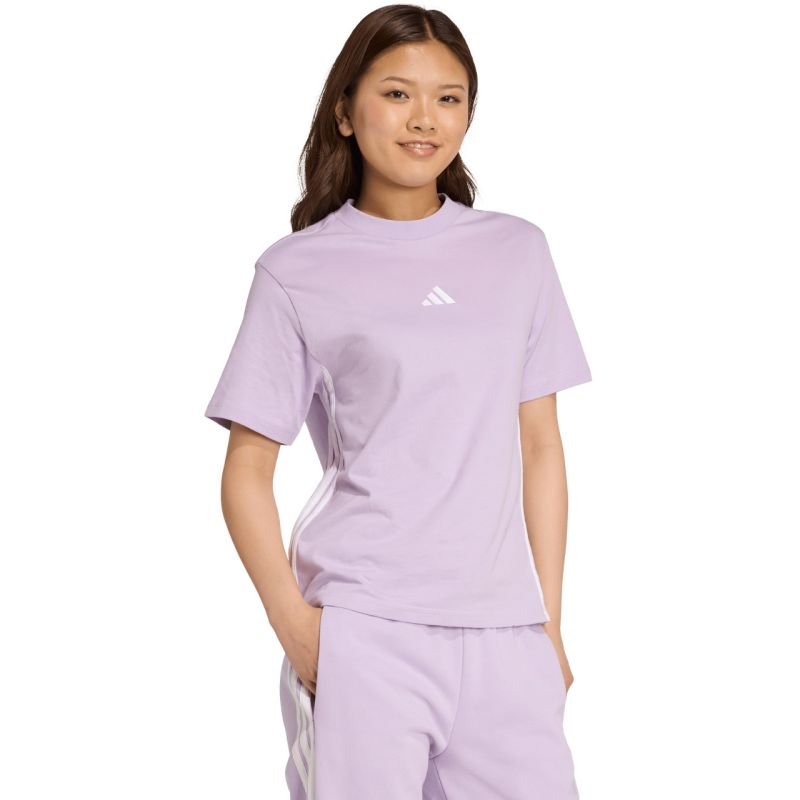 lupin-wear-ca-adidas-essentials-3-stripes-cotton-women-s-t-shirt-light-purple-jx7619-1674937 adidas Essentials 3-Stripes Cotton Womens T-Shirt Light Purple JX7619 - Image 1