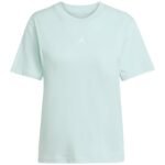 adidas Essentials Small Logo Cotton Light Blue Womens T-Shirt JY4965 - Image 2