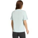 adidas Essentials Small Logo Cotton Light Blue Womens T-Shirt JY4965 - Image 3