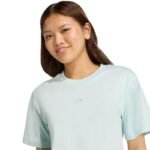 adidas Essentials Small Logo Cotton Light Blue Womens T-Shirt JY4965 - Image 5