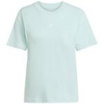 adidas Essentials Small Logo Cotton Light Blue Womens T-Shirt JY4965 - Image 8