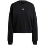 adidas Essentials Small Logo Feelcozy Womens Sweatshirt Black JC5932 - Image 2