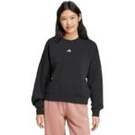 adidas Essentials Small Logo Feelcozy Womens Sweatshirt Black JC5932