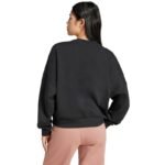 adidas Essentials Small Logo Feelcozy Womens Sweatshirt Black JC5932 - Image 3