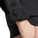 adidas Essentials Small Logo Feelcozy Womens Sweatshirt Black JC5932 - Image 6