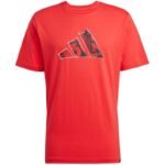 adidas Logo Graphic Mens T-Shirt Red JJ3934 - Image 2