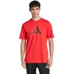 adidas Logo Graphic Mens T-Shirt Red JJ3934