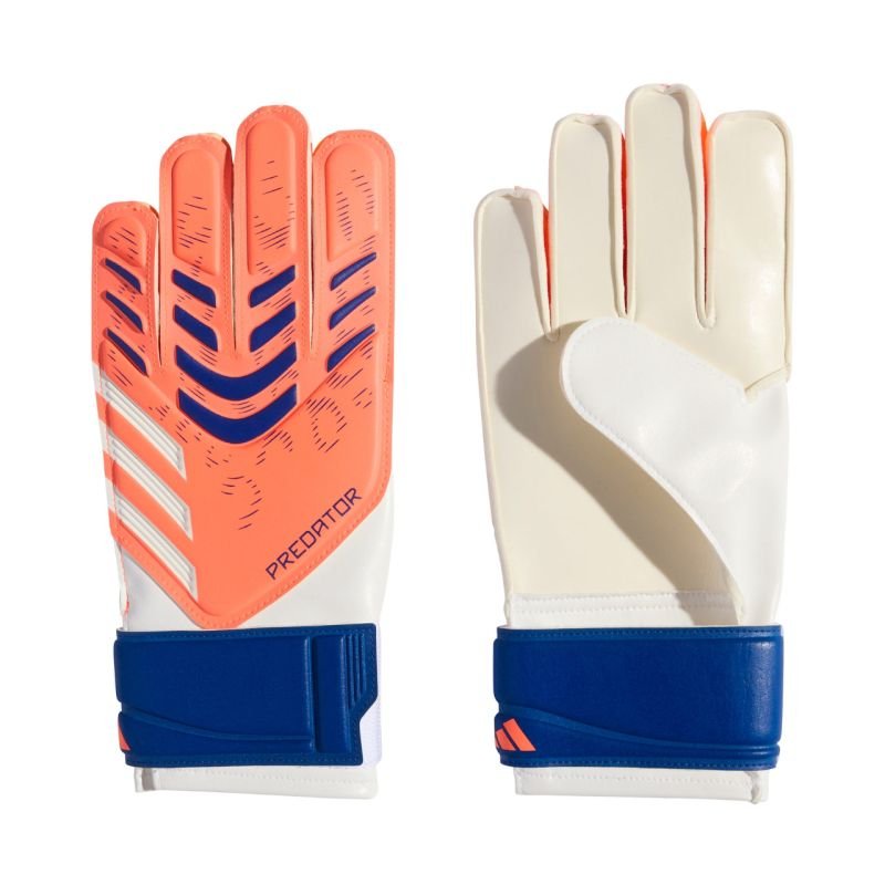 lupin-wear-ca-adidas-predator-glove-training-kids-goalkeeper-gloves-white-and-orange-jn5361-1719508 adidas Predator Glove Training Kids Goalkeeper Gloves White and Orange JN5361 - Image 1