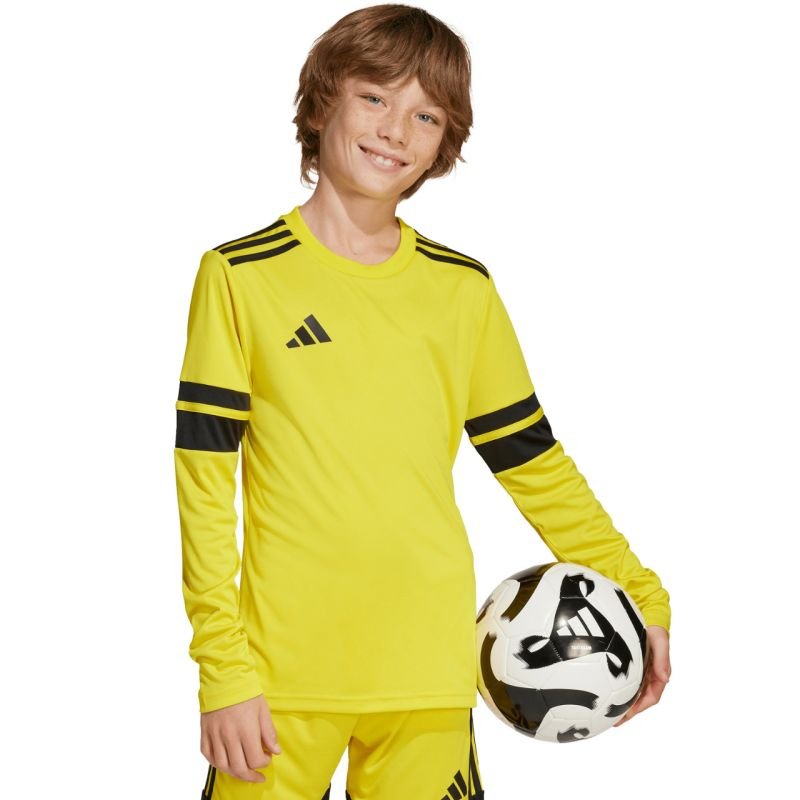 lupin-wear-ca-adidas-squadra-25-long-sleeve-kids-t-shirt-yellow-jj0043-1803258 adidas Squadra 25 Long Sleeve Kids T-Shirt Yellow JJ0043 - Image 1