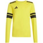 adidas Squadra 25 Long Sleeve Kids T-Shirt Yellow JJ0043 - Image 2