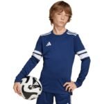 adidas Squadra 25 Long Sleeve Navy Blue Kids T-Shirt JJ0049 - Image 4