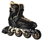 ARMOUR BLACK AND GOLD ROLLER SKATES SIZE 42 NILS EXTREME