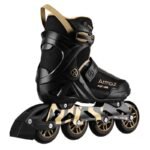 ARMOUR BLACK AND GOLD ROLLER SKATES SIZE 42 NILS EXTREME - Image 3