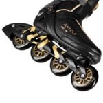 ARMOUR BLACK AND GOLD ROLLER SKATES SIZE 42 NILS EXTREME - Image 5