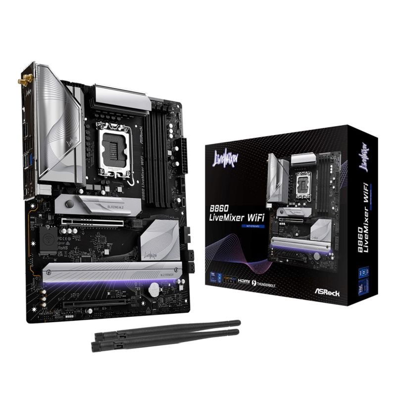 lupin-wear-ca-asrock-b860-livemixer-wifi-motherboard-2340281 Asrock B860 LIVEMIXER WIFI Motherboard - Image 1