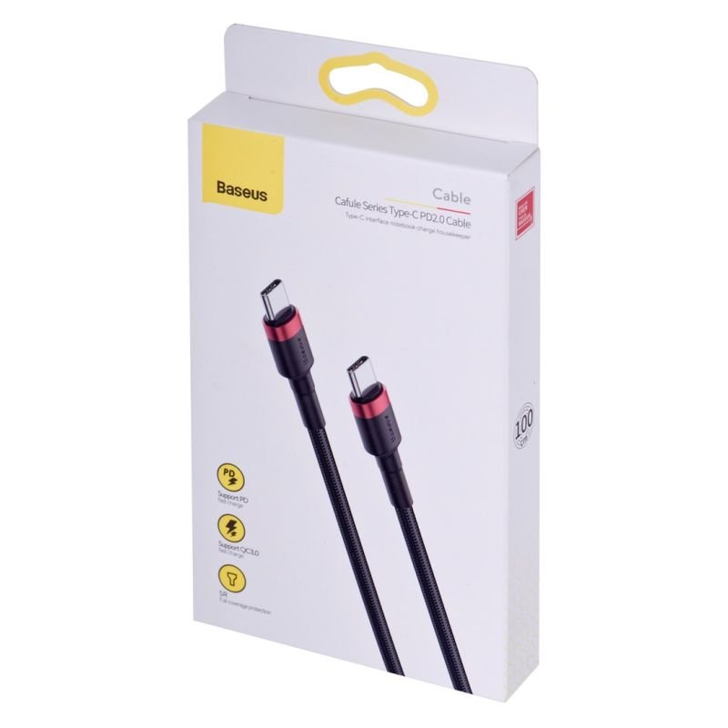lupin-wear-ca-baseus-usb-c-to-usb-c-cafule-cable-60w-1m-black-1921839 BASEUS USB-C TO USB-C CAFULE CABLE 60W 1M, BLACK - Image 1