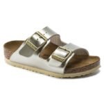Birkenstock Arizona Kids Birko-Flor Electric Metallic Gold Narrow Flip-Flops (1014841) - Image 5