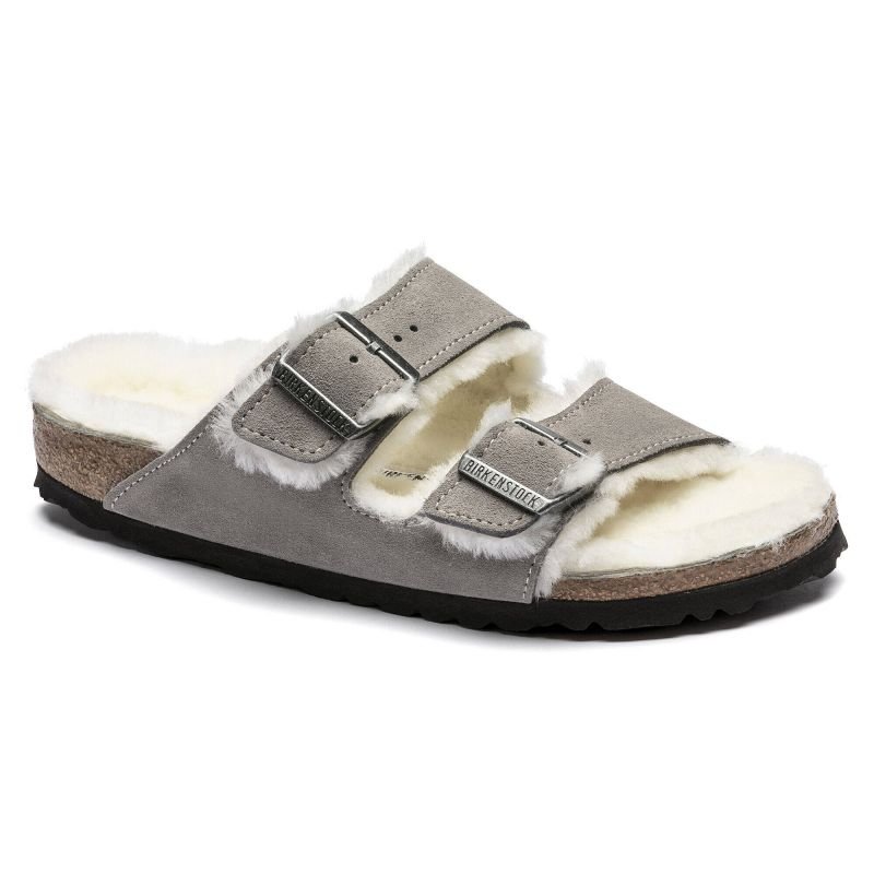 lupin-wear-ca-birkenstock-arizona-shearling-stone-coin-suede-with-lambswool-regular-wide-slides-for-women-men-1017402-1159338 Birkenstock Arizona Shearling Stone Coin Suede with Lambswool Regular Wide Slides for Women/Men (1017402) - Image 1