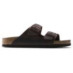 Birkenstock Arizona Soft Footbed Oiled Leather Habana Narrow Womens Slides (0452763) - Image 4