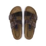 Birkenstock Arizona Soft Footbed Oiled Leather Habana Narrow Womens Slides (0452763) - Image 5