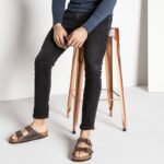 Birkenstock Arizona Soft Footbed Oiled Leather Habana Narrow Womens Slides (0452763) - Image 7