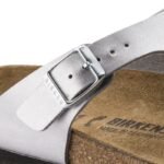 Birkenstock Gizeh Birko-Flor womens flip-flops silver regular wide (0043851) - Image 4