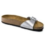 Birkenstock Madrid Birko-Flor Silver womens flip-flops regular wide (0040411) - Image 6