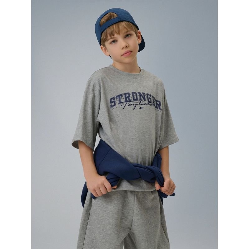 lupin-wear-ca-boy-s-loose-t-shirt-with-print-4f-4fjrss26ttshm3465-27m-2864293 Boys loose T-shirt with print 4F 4FJRSS26TTSHM3465-27M - Image 1