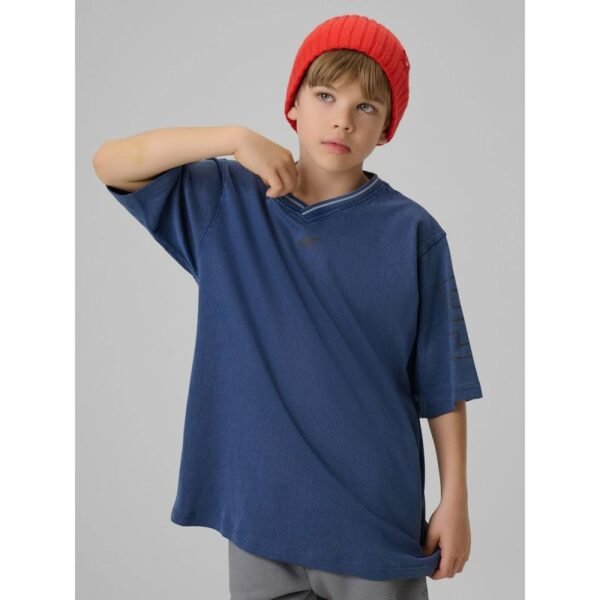 Boys loose T-shirt with print 4F 4FJRSS26TTSHM3467-31S