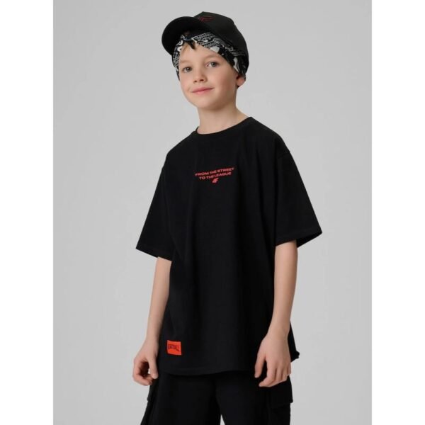 Boys loose T-shirt with print 4F 4FJRSS26TTSHM3835-20S