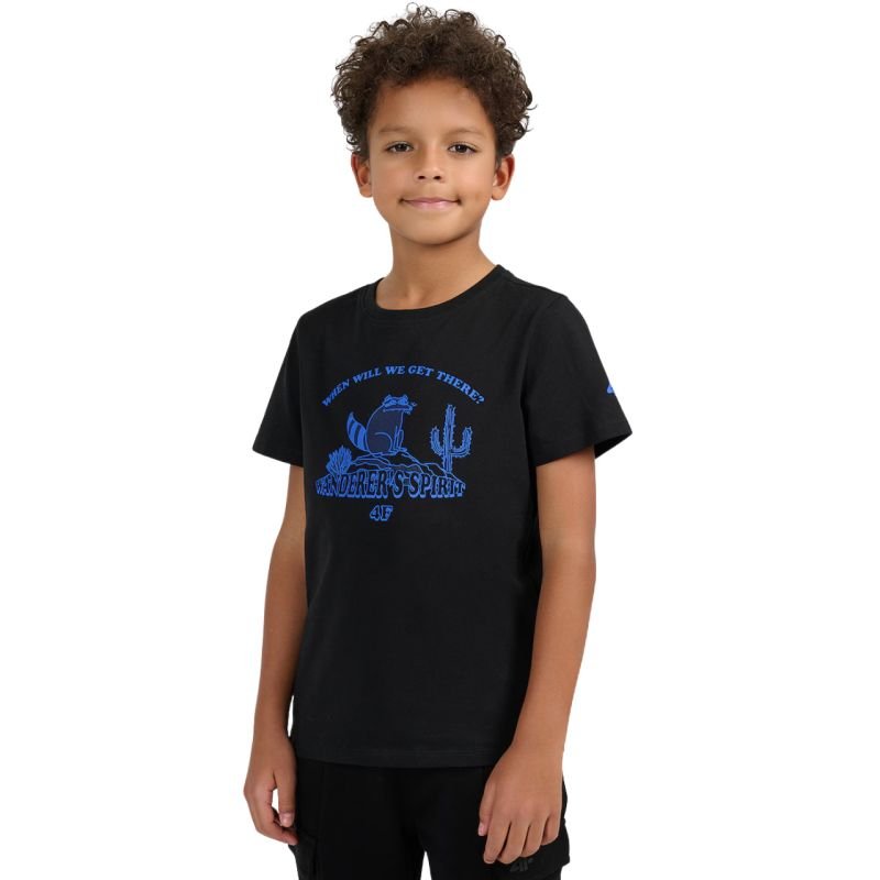 lupin-wear-ca-boy-s-t-shirt-4f-m2815-deep-black-4fjwss26ttshm2815-20s-2861647 Boys T-shirt 4F M2815 deep black 4FJWSS26TTSHM2815 20S - Image 1