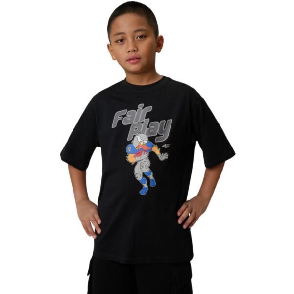 Boys T-shirt 4F M3012 deep black 4FJWSS26TTSHM3012 20S