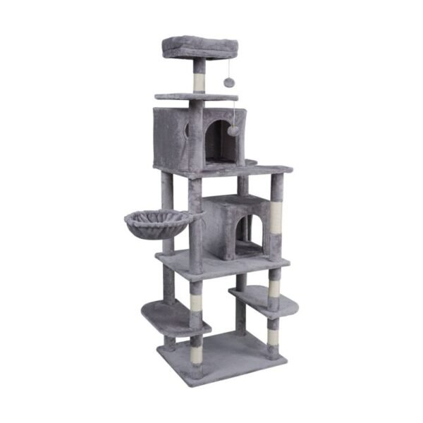 Cat scratching post 60x49x173 cm, gray, REBEL ANIMALS