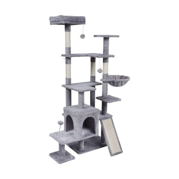 Cat scratching post 75x40x152 cm, gray, REBEL ANIMALS