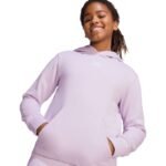 Childrens adidas Essentials Hoody light purple KS0366 - Image 4