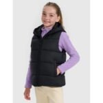 Childrens down vest with synthetic filling 4F 4FJRAW25TVJAU331-20S
