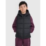 Childrens down vest with synthetic filling 4F 4FJRAW25TVJAU331-20S - Image 3