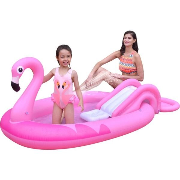 CHILDRENS POOL PLAYGROUND FLAMINGO 213x123x78CM 57172