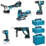 Combo Kit 18V DDF484+DGA513+DHR202+DJV181+DML802