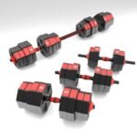 Composite dumbbell HMS SGC40 40kg + barbell - Image 4