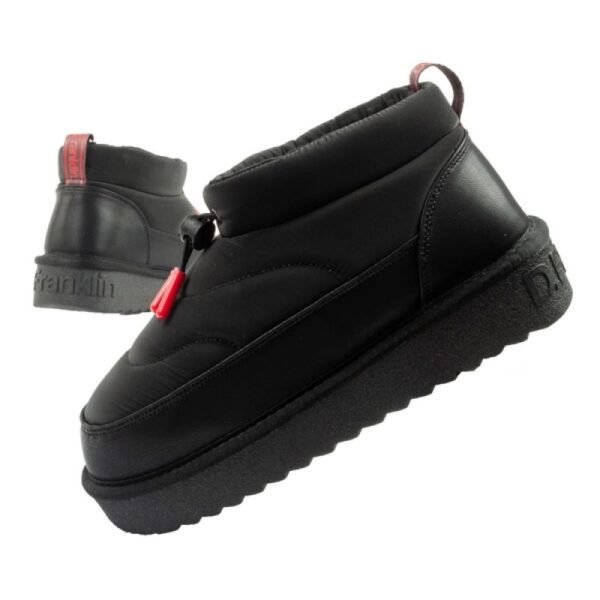 D.Franklin womens snow boots winter fashionable insulated ankle boots black