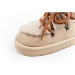 D.Franklin womens winter snow boots, fashionable fur lining, brown beige high - Image 6