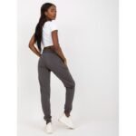 Dark gray melange basic jogger sweatpants (B-005.05) - Image 3